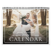2026 Aangepaste Trouwfoto Nieuwgetrouwd Chic Kalender (Hoes)