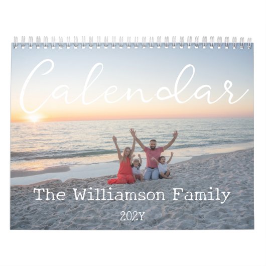 2026 Aangepaste wandkalender | Familiefotogift Kalender (Hoes)