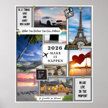 2026 Aangepaste Wet van Aantrekking Visie Bord Doe