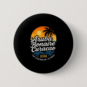 2026 ABC-eilanden Aru Bonaire Curacao Cruise Vakan Ronde Button 5,7 Cm