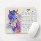 2026 Abstract Horse Calendar Muismat (Met muis)