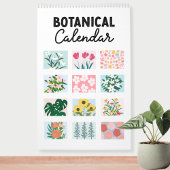 2026 Abstracte botanische kalender