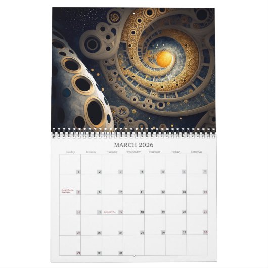 2026 Abstracte Kosmos Surreal Space Art Kalender (Mar 2026)
