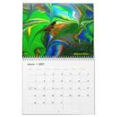 2026 Abstracte Kunstkalender met Vloeibare Kunst Kalender (Mar 2027)