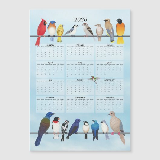 2026 achtertuin vogels kalender (Voorkant)