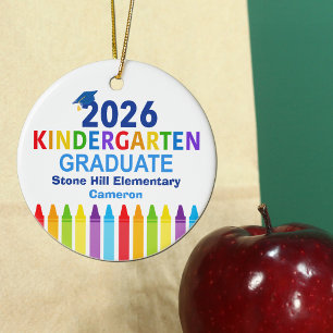 2026 Afgestudeerde kleuterschool Aangepaste afstud Keramisch Ornament