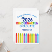 2026 Afgestudeerde Kleuterschool Aangepaste Moppe  Kaart (Voorkant / Achterkant in situ)