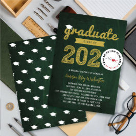 2026 Afstudeer schets Retro schoolbord diploma-uit Kaart