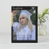 2026 Afstudeercollage Script Goud Foto Kaart (Staand voorkant)