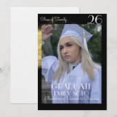 2026 Afstudeercollage Script Goud Foto Kaart (Voorkant / Achterkant)