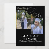 2026 Afstudeercollage Script Goud Zwart Kaart (Voorkant / Achterkant)