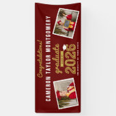 2026 Afstudeerfeest met vette schets 2 foto Spandoek (Verticaal)