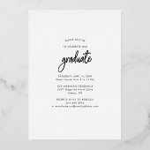  2026 Afstudeerfeest Script Grad Folie Uitnodiging (Achterkant)