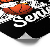 2026 Afstudeerproud Moeder Van Een Basketbal Senio Poster (Hoek)