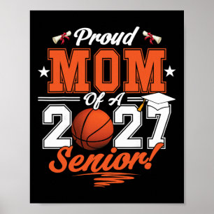 2026 Afstudeerproud Moeder Van Een Basketbal Senio Poster