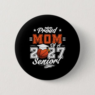 2026 Afstudeerproud Moeder Van Een Basketbal Senio Ronde Button 5,7 Cm