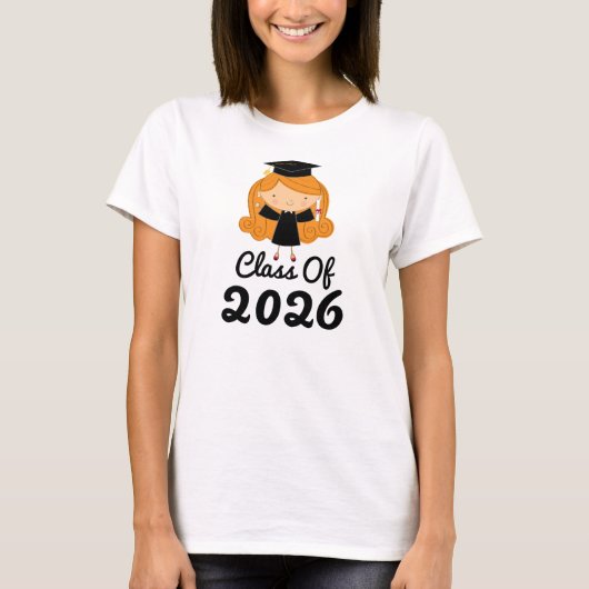 2026 Afstuderen Gift Idea for Girls T-shirt (Voorkant)
