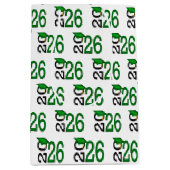 2026 Afstuderen Groen en Zwart Medium Cadeauzakje (Voorkant)