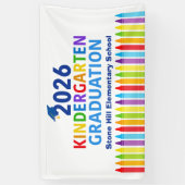 2026 Afstuderen Kleuterschool Basisschool Spandoek (Verticaal)