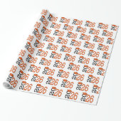 2026 Afstuderen Oranje en Zwart Cadeaupapier (Uitgerold)
