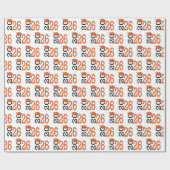 2026 Afstuderen Oranje en Zwart Cadeaupapier (Vlak)
