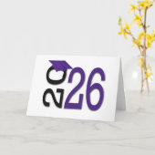 2026 Afstuderen Paars en Zwart Kaart (Gele Bloem)