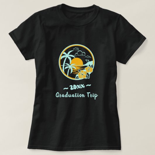 2026 Afstuderen / Senior Trip Aangepaste Strandact T-shirt (Design voorkant)