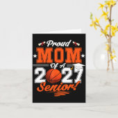 2026 afstuderen trotse moeder van een basketbal ei kaart (Gele Bloem)
