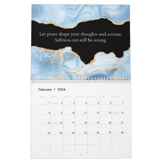 2026 Agate Calm Clarity Calendar Kalender (Feb 2026)