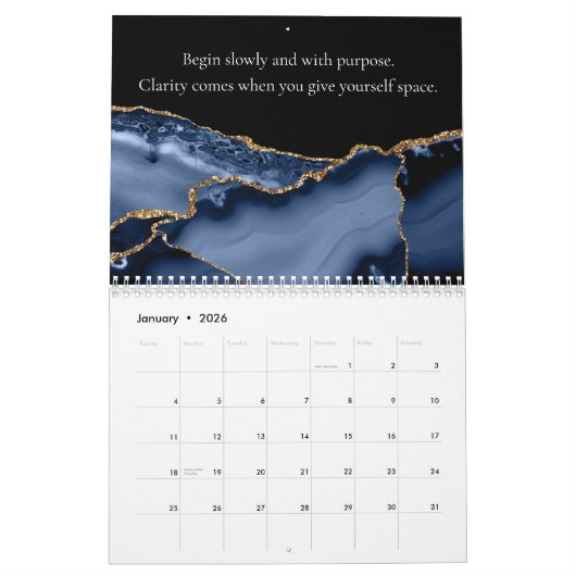 2026 Agate Calm Clarity Calendar Kalender (Jan 2026)