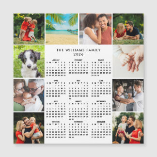 2026 Agenda 10 Foto Collage Familie Magneet