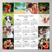 2026 Agenda 10 Foto Collage Familie Poster (Voorkant)