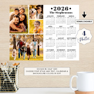 2026 Agenda 4 Foto Collage Persoonlijke Poster