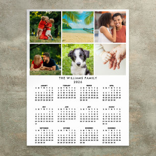 2026 Agenda 6 Foto Collage Modern Poster