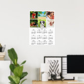 2026 Agenda 6 Foto Collage Modern Poster (Thuiskantoor)
