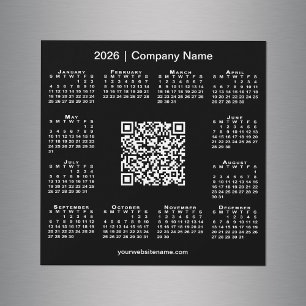 2026 Agenda Aangepaste Zakelijke QR Code Zwarte Ma