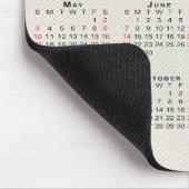 2026 Agenda Beige Nepcanvas Textuur Muismat (Hoek)