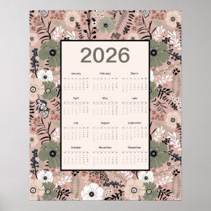 2026 Agenda Bloemmotief   Poster