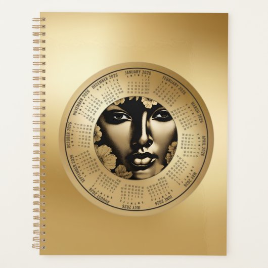 2026 Agenda Dames Gouden Gezicht Planner (Voorkant)