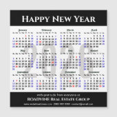 2026 Agenda Eenvoudige Zwarte Zakelijke Magnetisch (Voorkant)