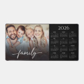 2026 Agenda en Familie Script Gradiënt Foto Bureaumat (Voorkant)