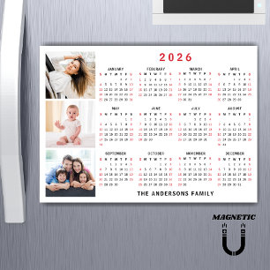 2026 Agenda Foto Collage Magneet met Eigen Naam