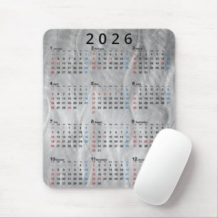 2026 Agenda Golvende Geborsteld Staal Abstract Muismat