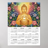 2026 Agenda, Groot, Boeddha / Hart van Licht Poster (Voorkant)