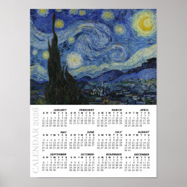 2026 Agenda, Groot, Sterrennacht / Van Gogh Poster