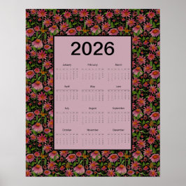 2026 Agenda Hele Jaar Cone Bloemen Poster