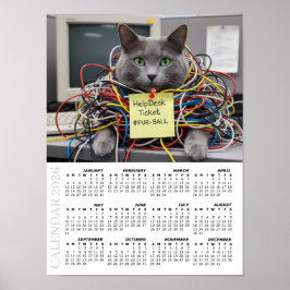 2026 Agenda, Helpdesk, IT - Kantoorplezierkatten Poster