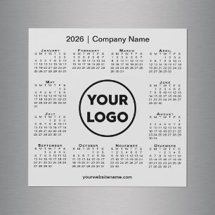 2026 Agenda Logo op Lichtgrijze Magneet