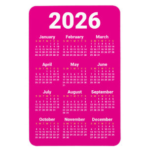 2026 Agenda Magnet Aangepaste kleuren Magneet