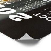 2026 Agenda met foto volledige jaarweergave modern Poster (Hoek)